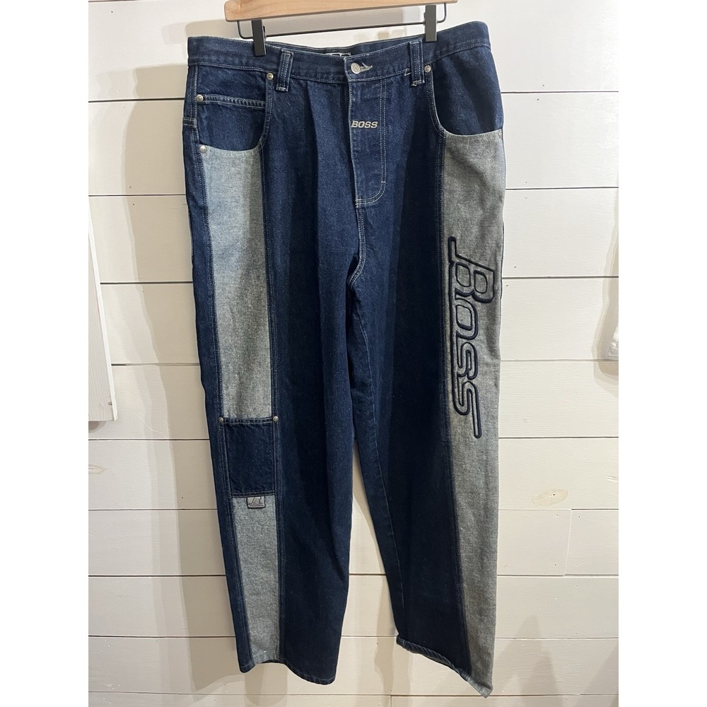 VTG Boss Jeans Mens 1990's Hip Hop Grunge Skater Cyber 38 x 32